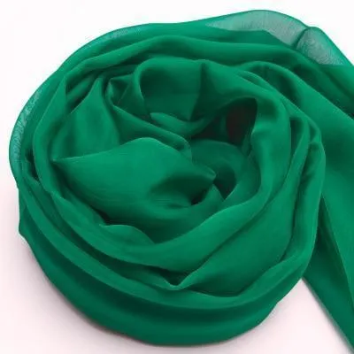 100% Natural Silk Long Georgette Scarf