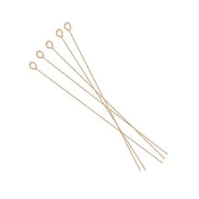 14K Rose Gold Filled 2" Eye Pins - 24ga (Pack of 10)