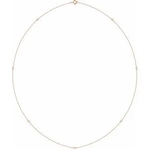 14K Yellow 1/5 CTW Lab-Grown Diamond 3-Station 18" Necklace