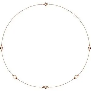 14K Yellow 1/5 CTW Lab-Grown Diamond 3-Station 18" Necklace