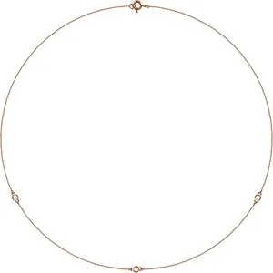 14K Yellow 1/5 CTW Lab-Grown Diamond 3-Station 18" Necklace