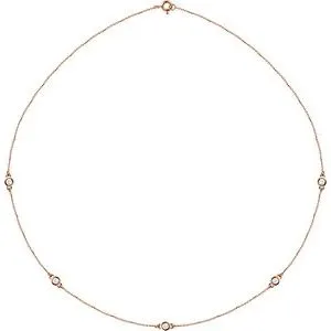 14K Yellow 1/5 CTW Lab-Grown Diamond 3-Station 18" Necklace