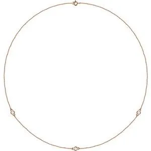 14K Yellow 1/5 CTW Lab-Grown Diamond 3-Station 18" Necklace