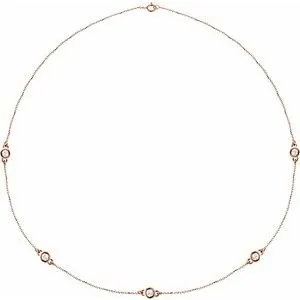 14K Yellow 1/5 CTW Lab-Grown Diamond 3-Station 18" Necklace