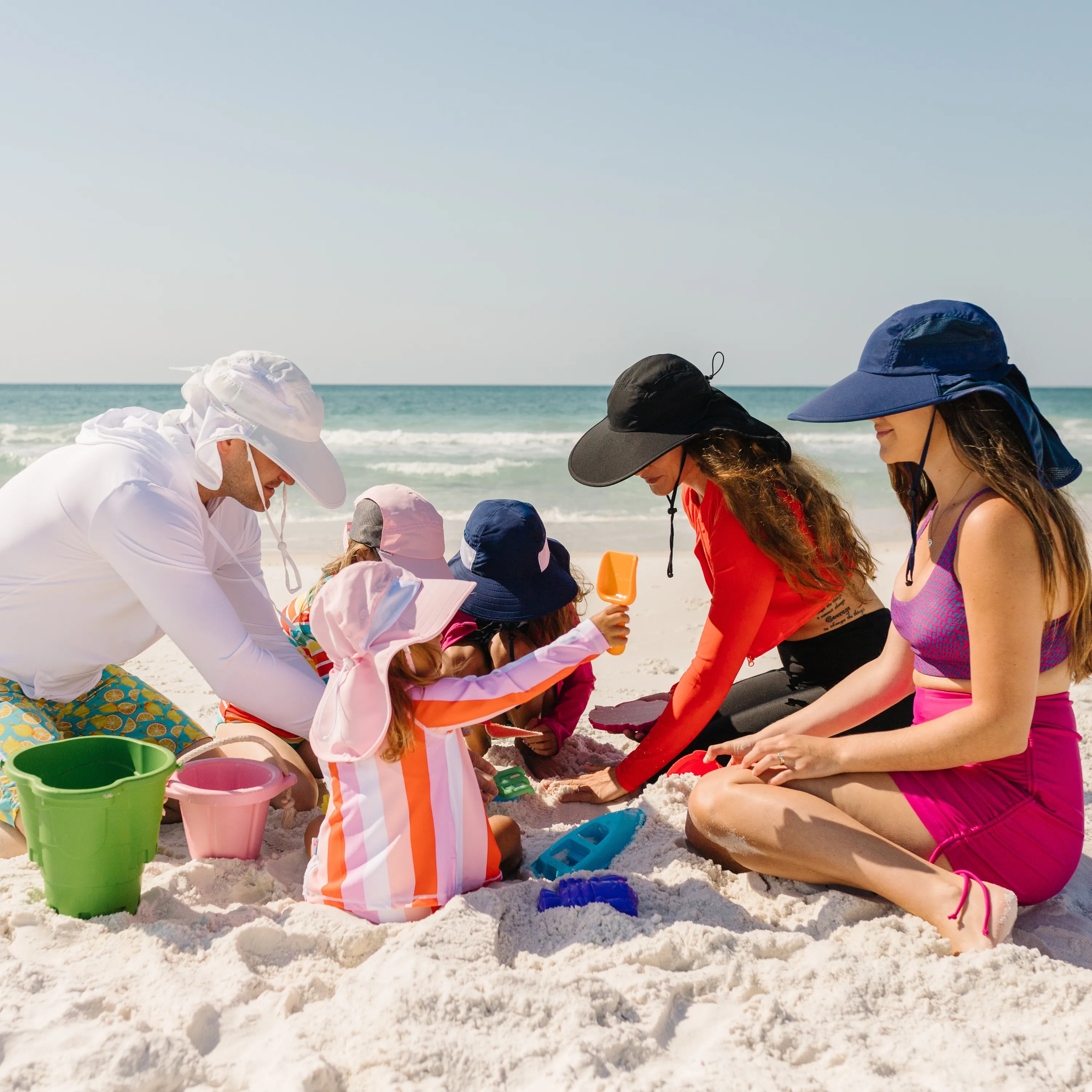 Adult Wide Brim   Flap Neck Sun Protective Adventure Hat | Navy