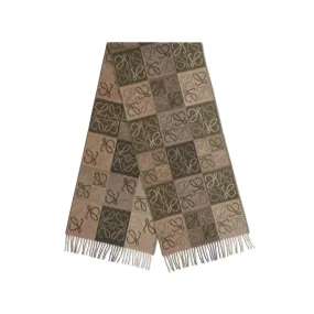 Anagram Wool Scarf in Beige