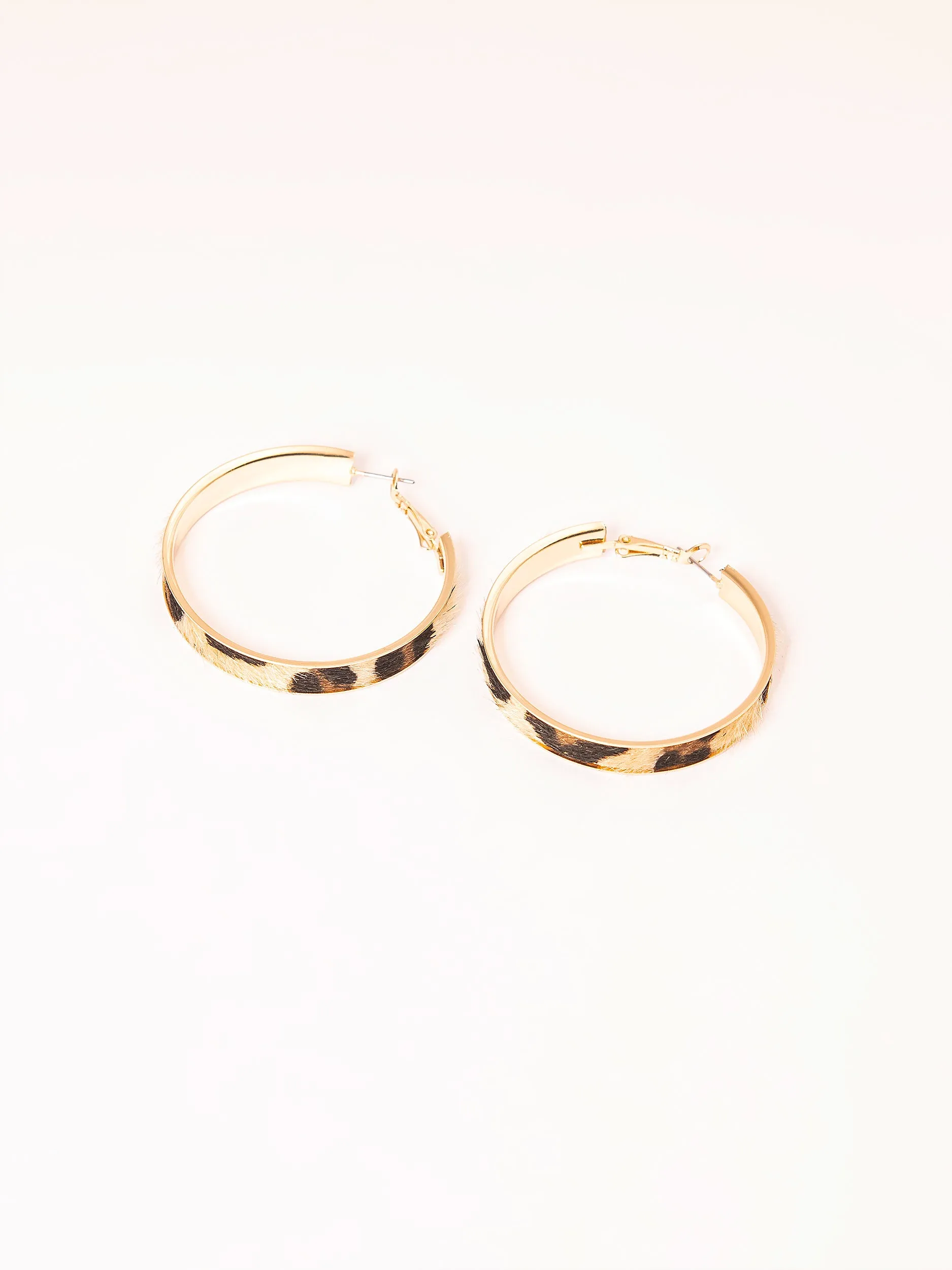 Animal Print Hoop Earrings