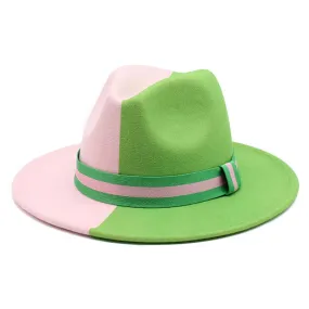 Bicolor Summer Fedora Hat