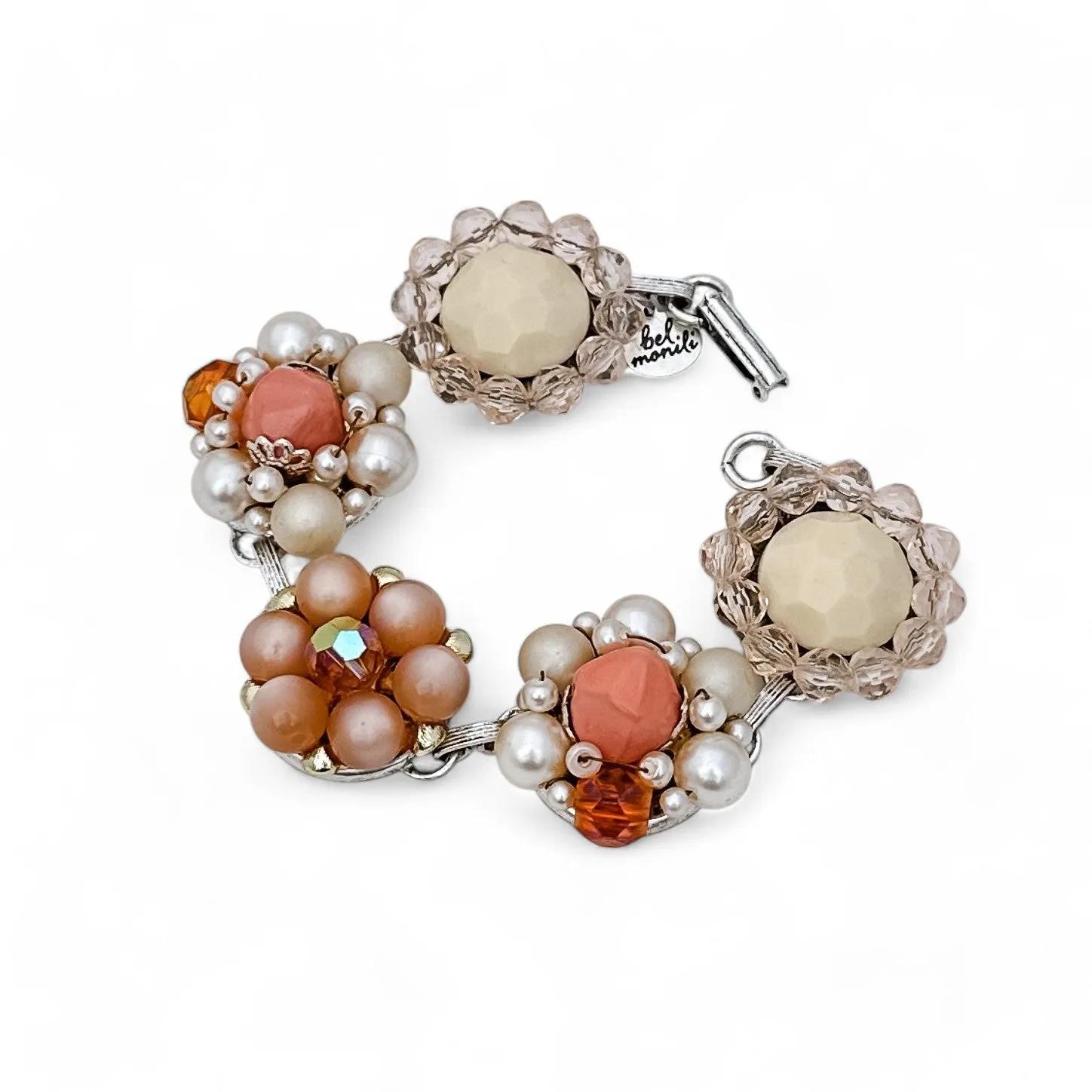 Blushing Baubles Vintage Cluster Bracelet