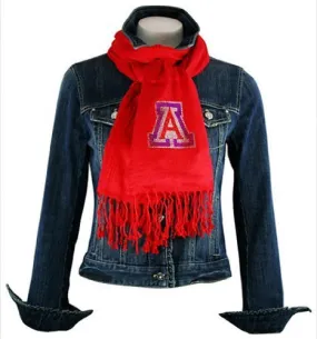 Collegiate Fashionista University of Arizona Pashmina, Rhinestone School Logo