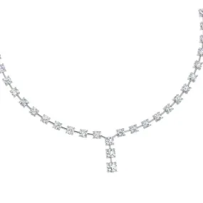 Diamond Lariat Necklace White Gold