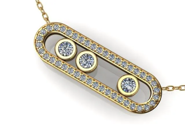 Diamond Pendant Necklace 14K 0.36ct