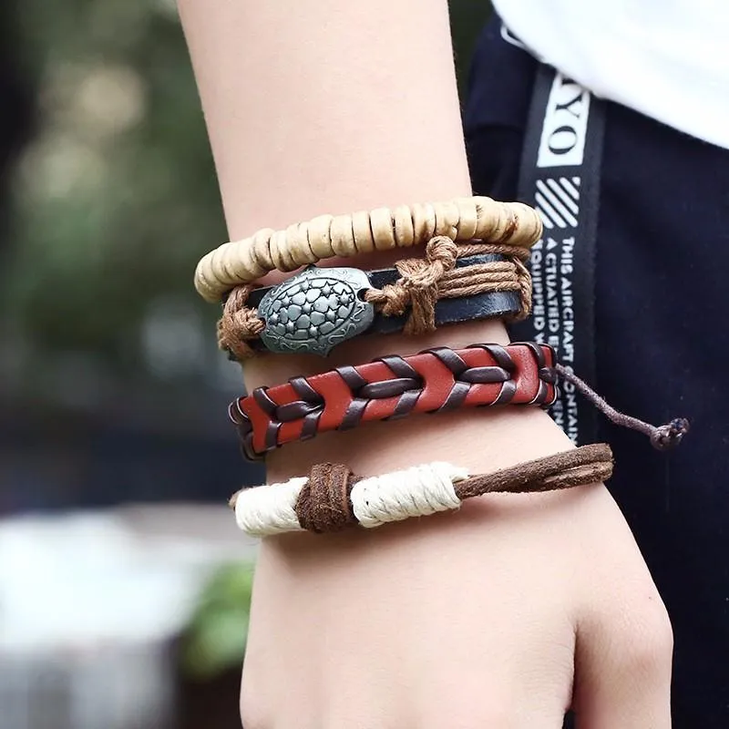 DIY Leather Stacked Jumbo Bracelet