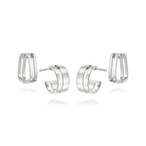 Double Trouble Huggie Earring Stack