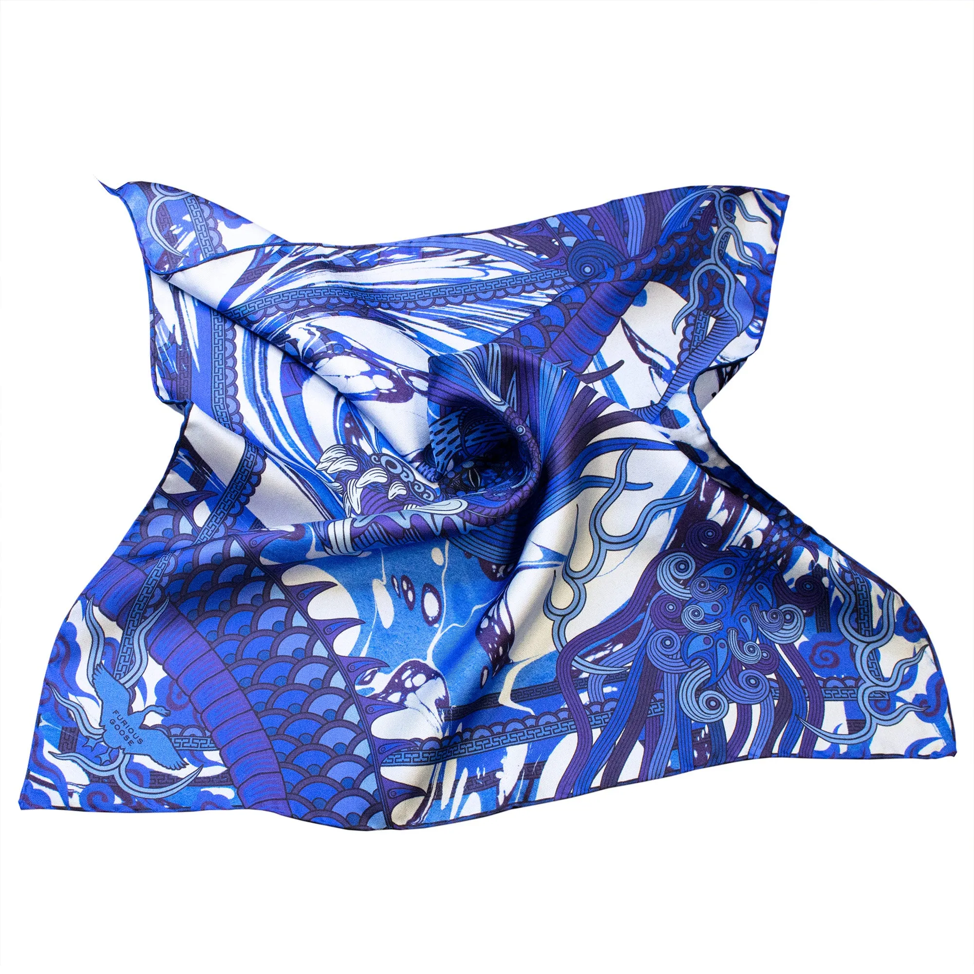 Dragon Scarf, Oriental Abyss – Silk Scarves