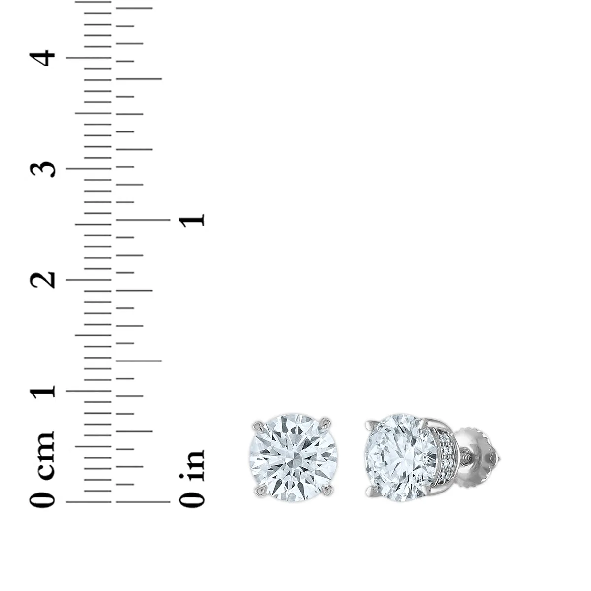 EcoLove 5 CTW Lab Grown Diamond Stud Earrings in 14KT White Gold