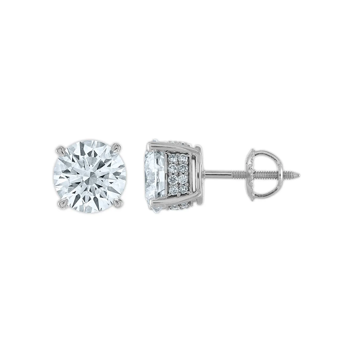 EcoLove 5 CTW Lab Grown Diamond Stud Earrings in 14KT White Gold