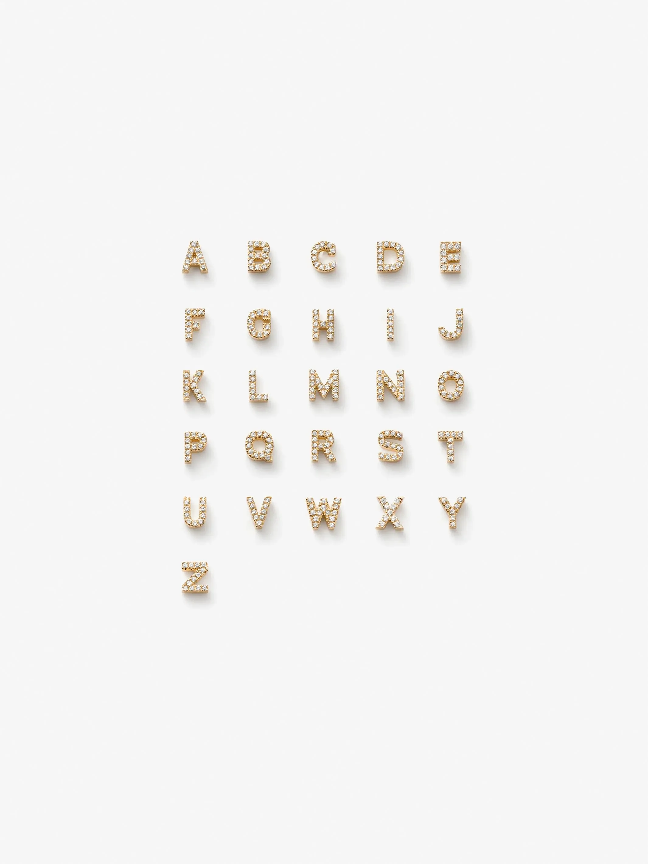 Four Diamond Letters Necklace