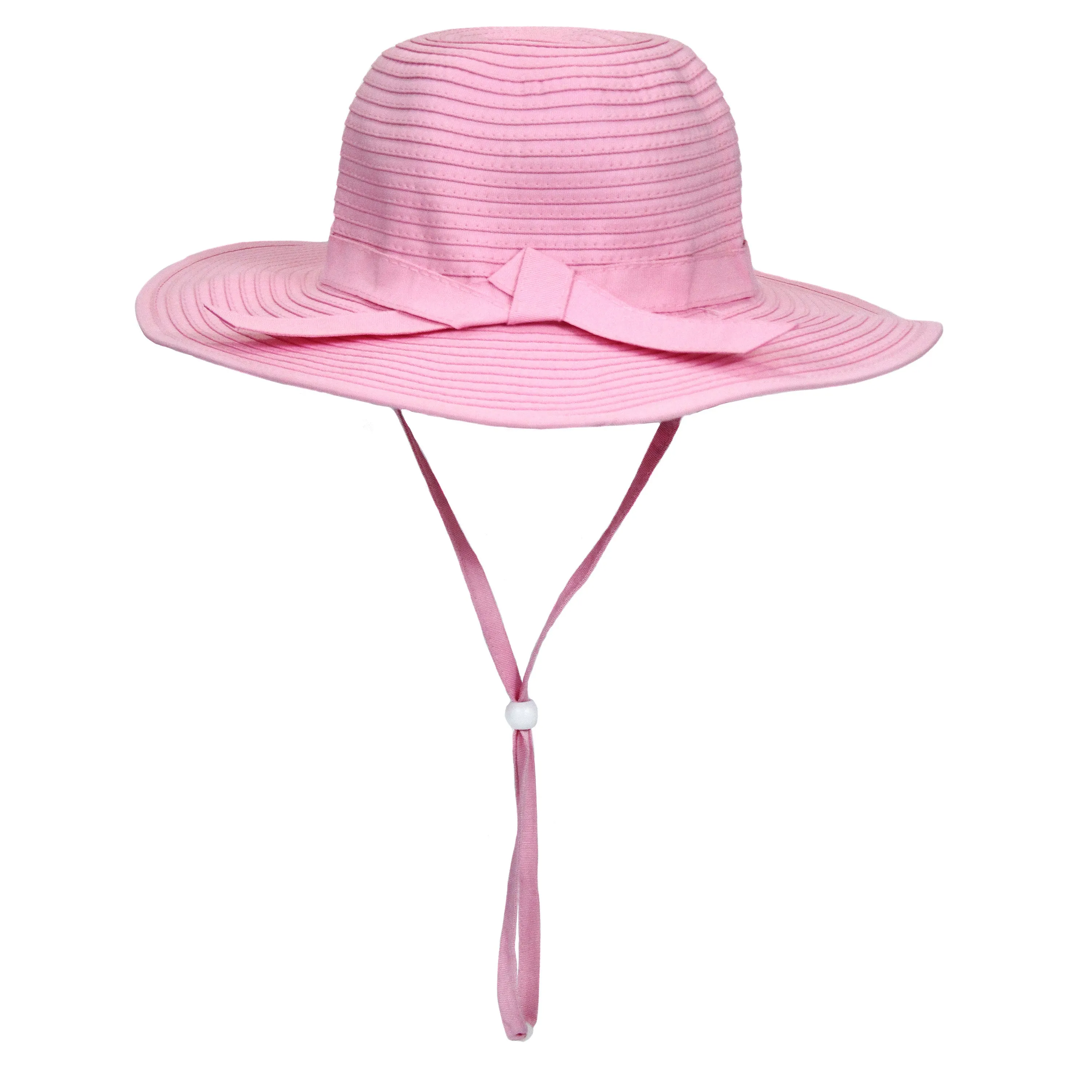 Girls Wide Brim Sun Hat - Pink