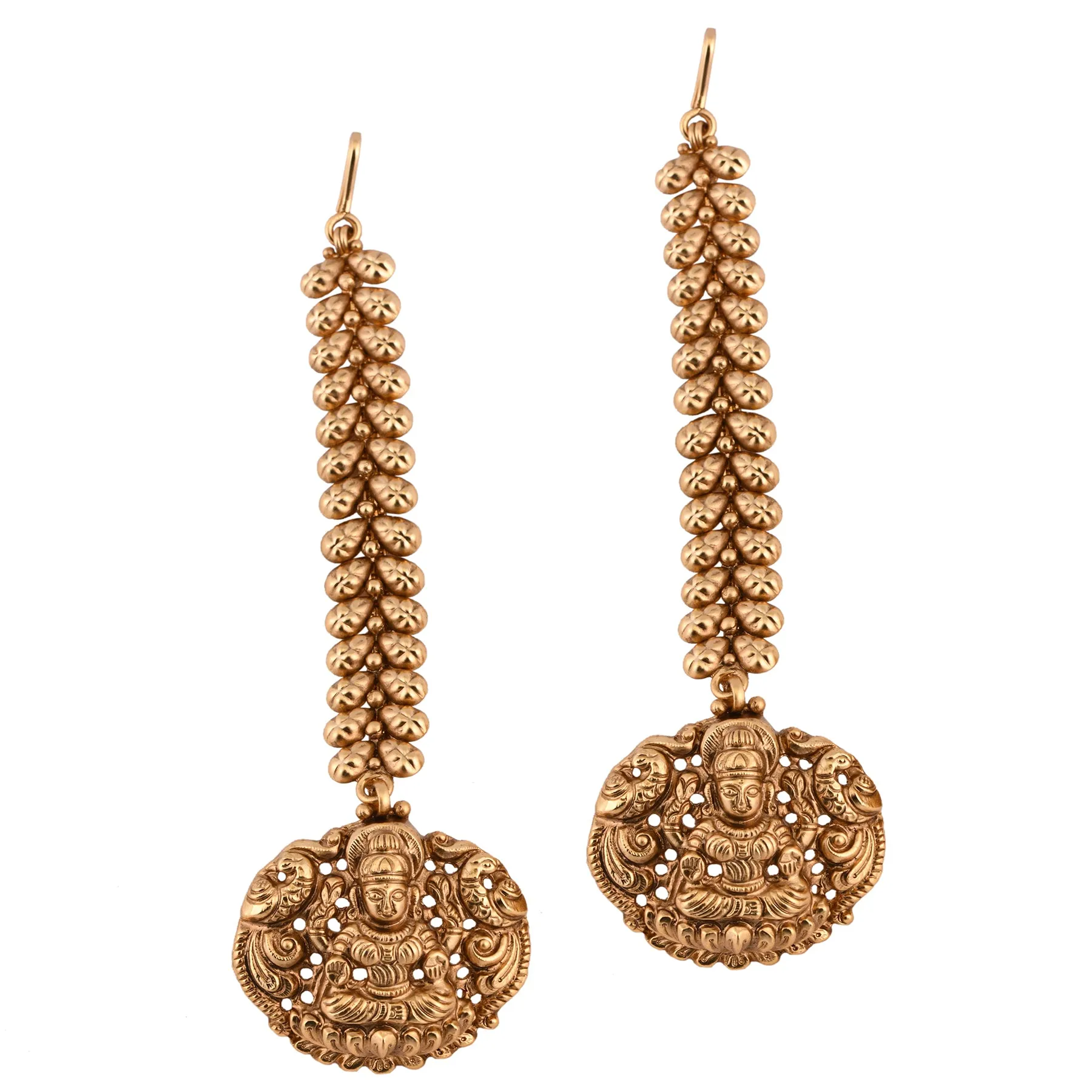 Goddess Lakshmi Long Earrings