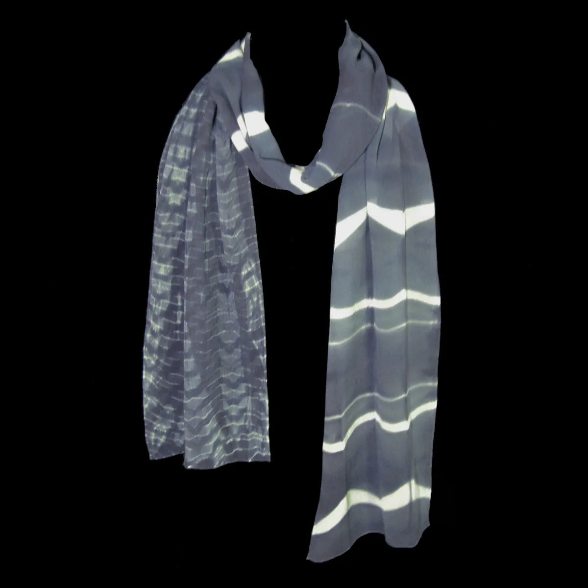 Grey Shibori Scarf