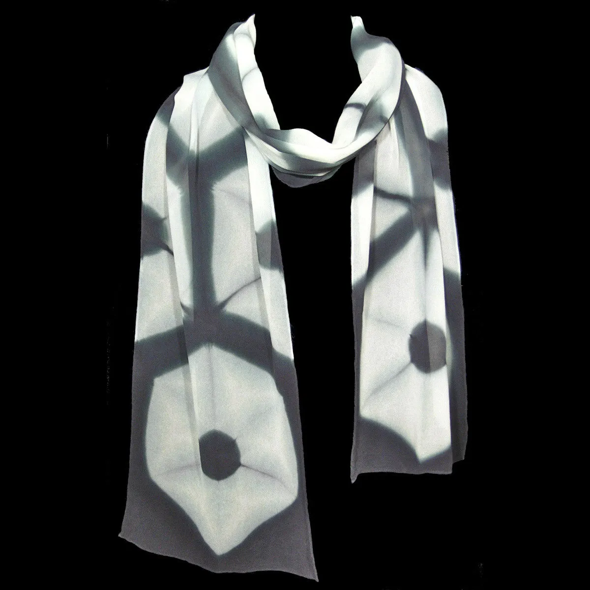 Grey Shibori Scarf