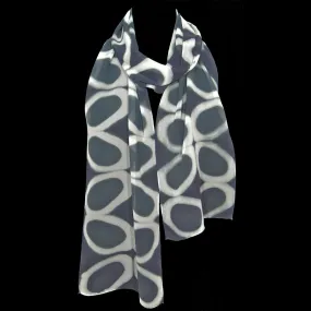 Grey Shibori Scarf