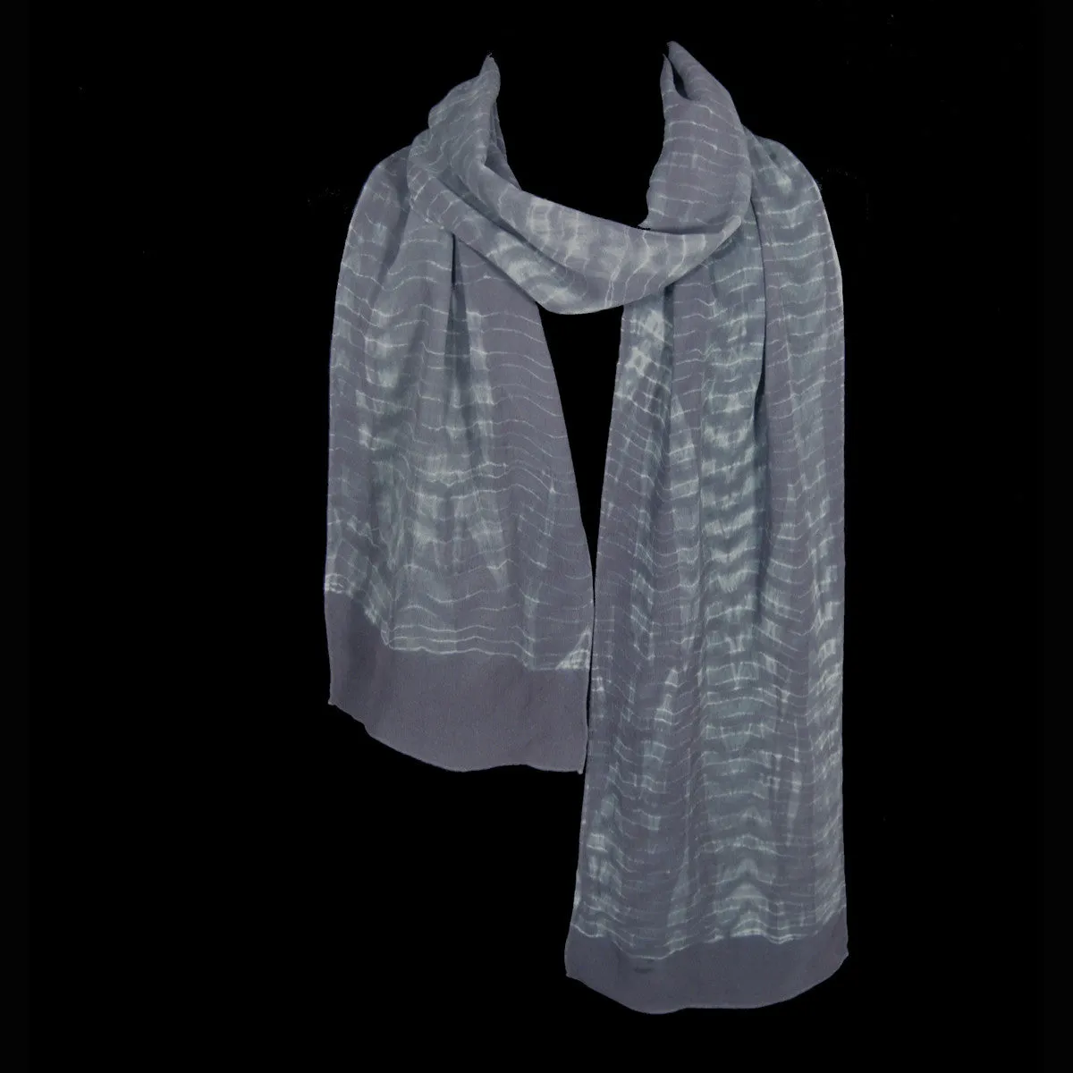 Grey Shibori Scarf