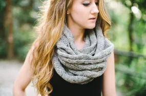 Grey Wool Pocket Scarf