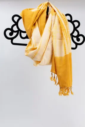 Hand Dyed Pashmina Scarf Saffron