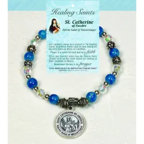 Healing Saint Italian Charm Bracelet - St Cathrine of Sweden - Pack of 4