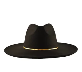 Hendrix Wide Brim Fedora - Black