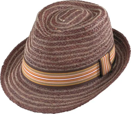 Henschel Zig Zag Raffia Fedora Hat