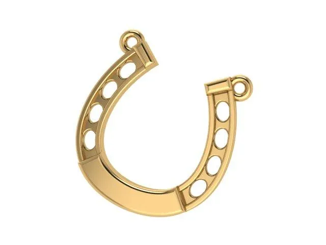 Horseshoe Necklace Gold