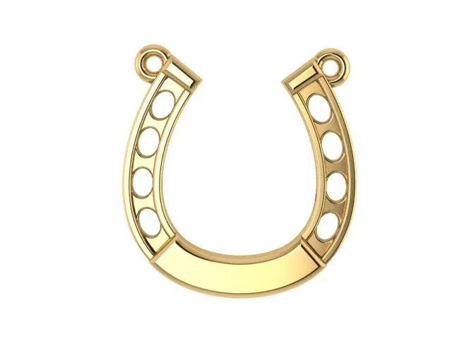 Horseshoe Necklace Gold