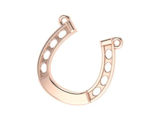 Horseshoe Necklace Gold