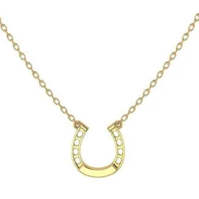 Horseshoe Necklace Gold