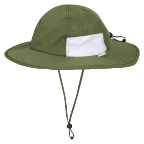 Kids Wide Brim Sun Hat "Fun Sun Day Play Hat" - Olive