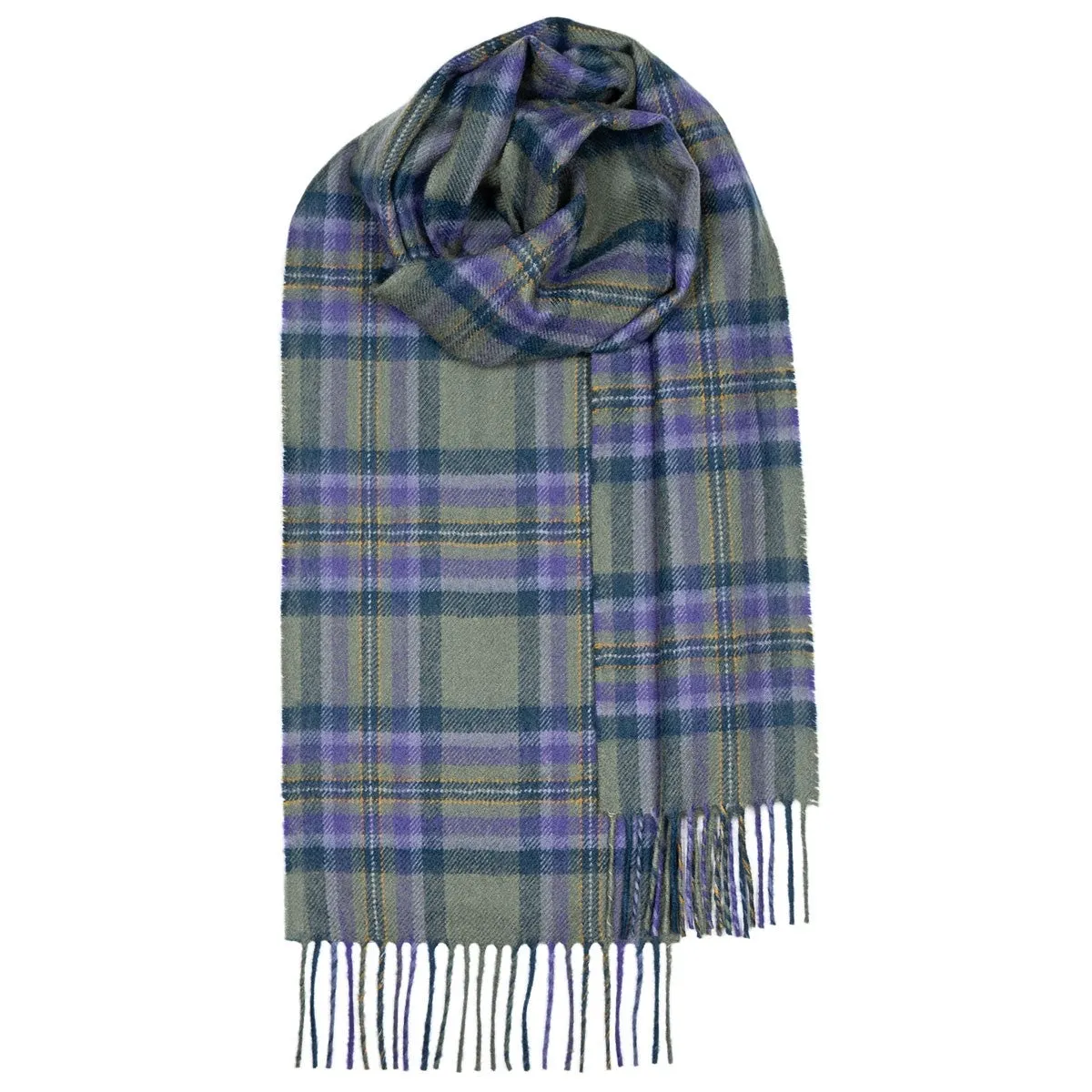 Lambswool Scarf in Heather Isle Tartan