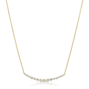 LARGE CRESCENT DIAMOND NECKLACE