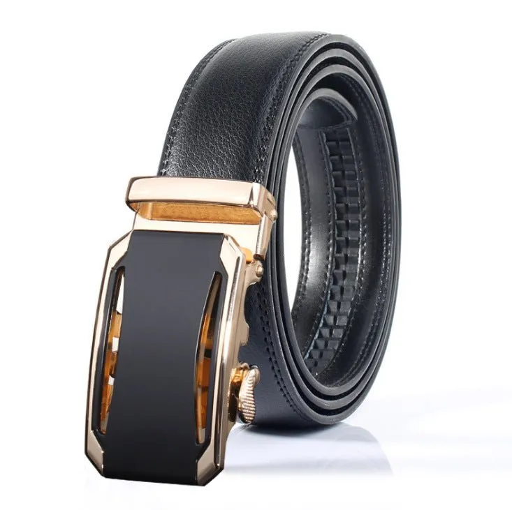 Leather belt leather men's automatic buckle casual pure cow leather belts Youth fashion business is loading belt wholesale generation