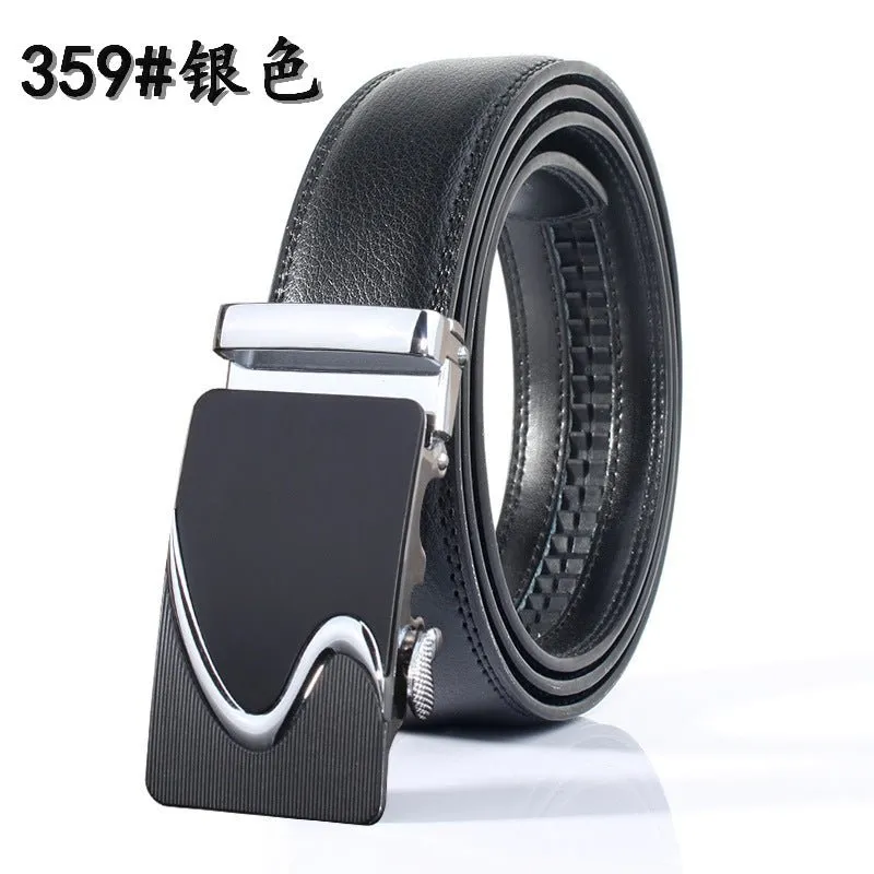 Leather belt leather men's automatic buckle casual pure cow leather belts Youth fashion business is loading belt wholesale generation