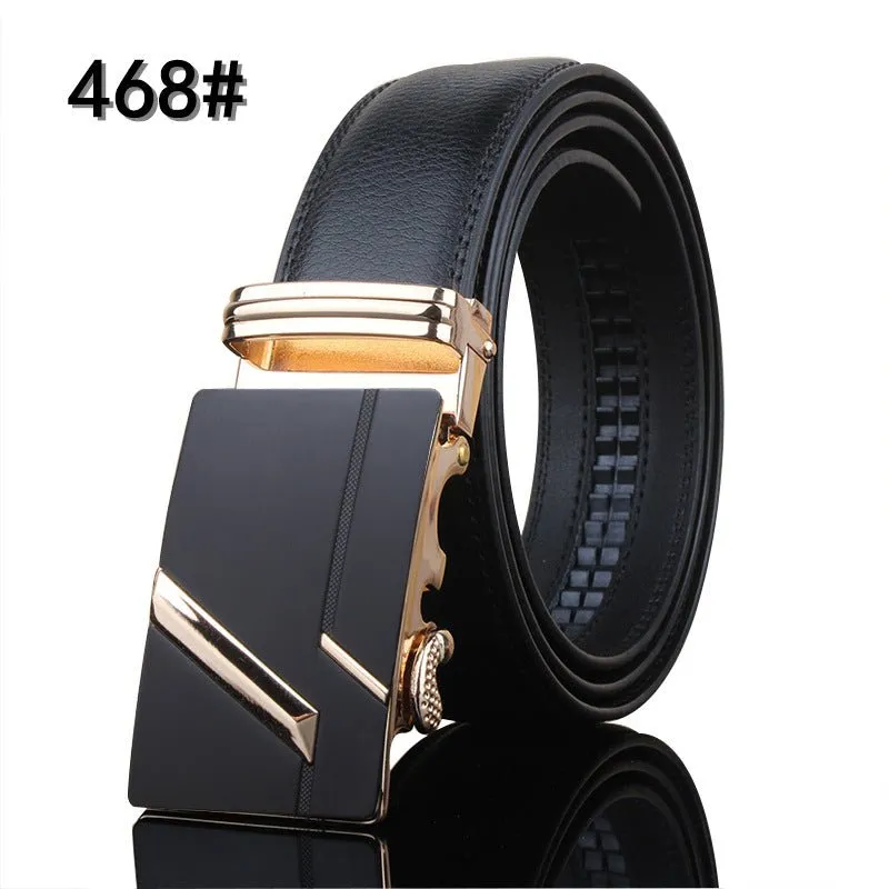 Leather belt leather men's automatic buckle casual pure cow leather belts Youth fashion business is loading belt wholesale generation