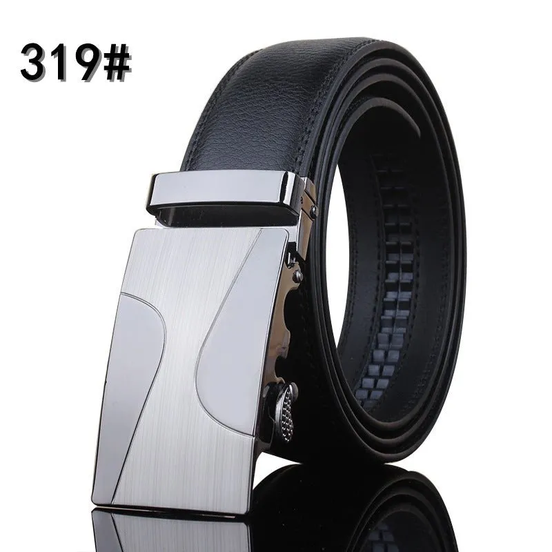 Leather belt leather men's automatic buckle casual pure cow leather belts Youth fashion business is loading belt wholesale generation