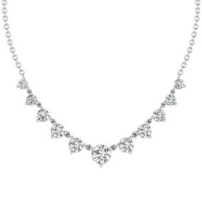 Linked Diamond Tennis Necklace White Gold