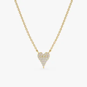 Long Diamond Heart Necklace, Natalie