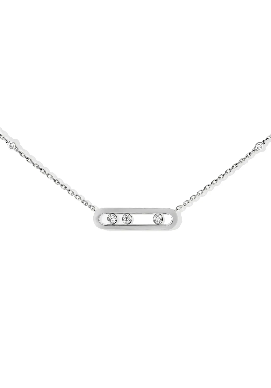 Messika Baby Move 18K White Gold Diamond Necklace