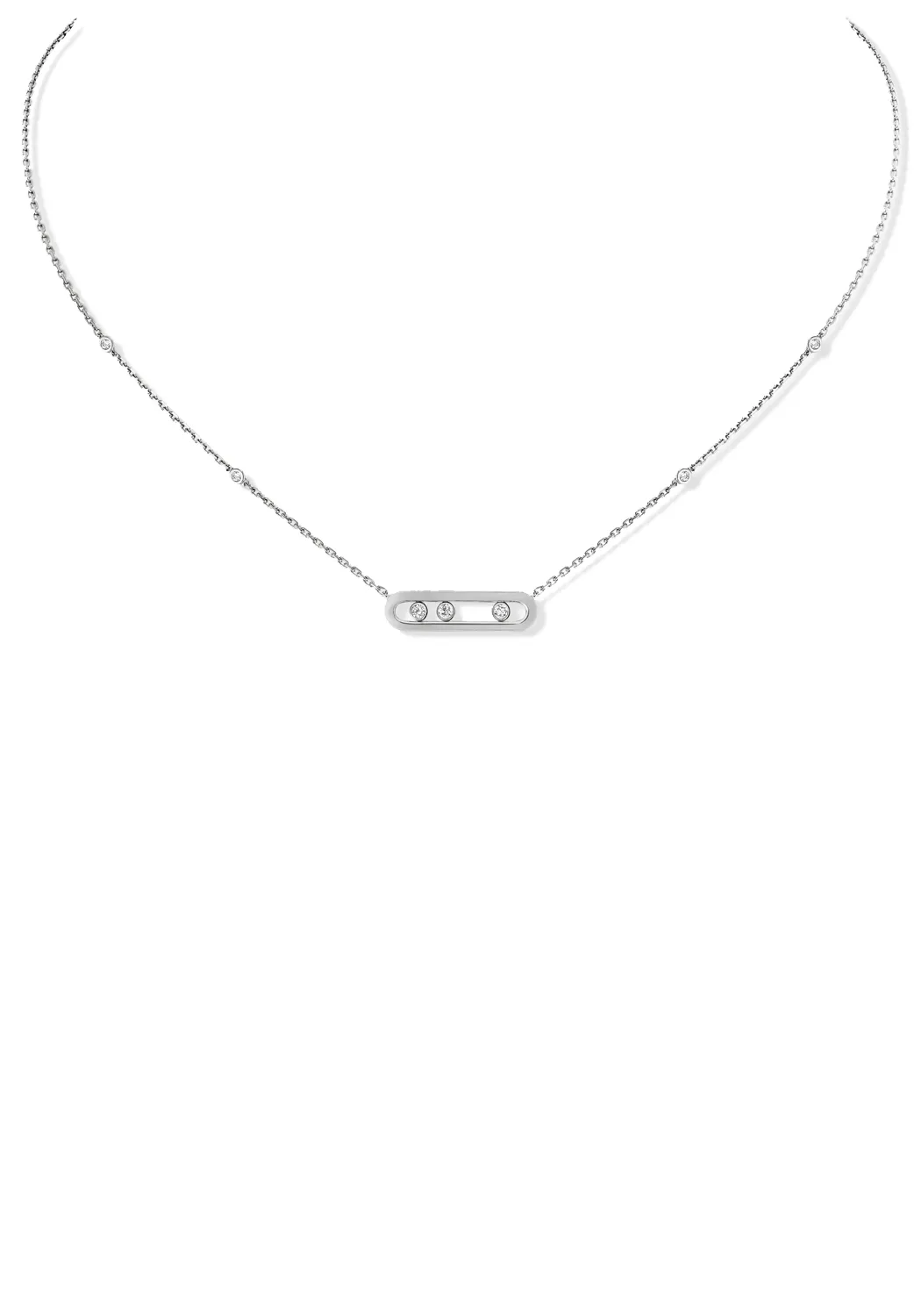 Messika Baby Move 18K White Gold Diamond Necklace