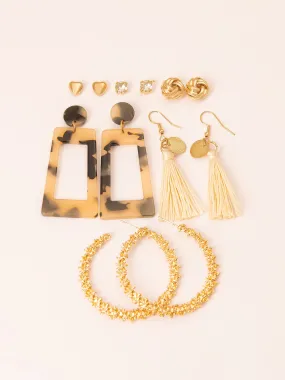 Multi-Tone Earrings Set