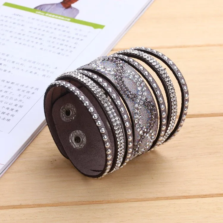 New Unisex Multilayer Leather Bracelet Christmas Gift Charm Bracelets Vintage Jewelry For Women Pulsera